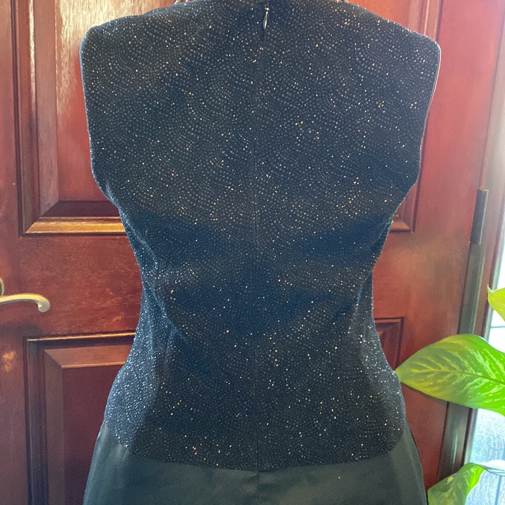 ~Patra Petite~ Floor Length Black Sequin Gown - Picture 6 of 8